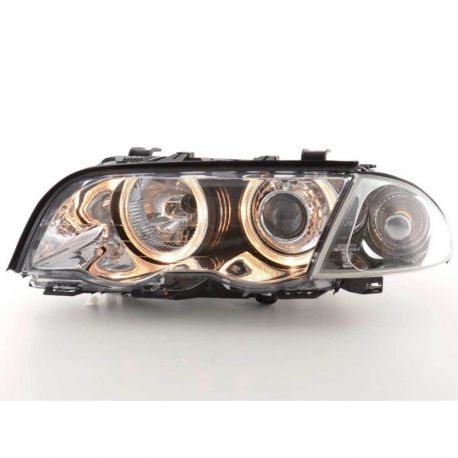 Coppia fari XENON Angel Eyes BMW 3 4porte E46 98-01