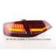 Fanali Tube Led AUDI A4 B8 look 2012 per 07-11 rosso