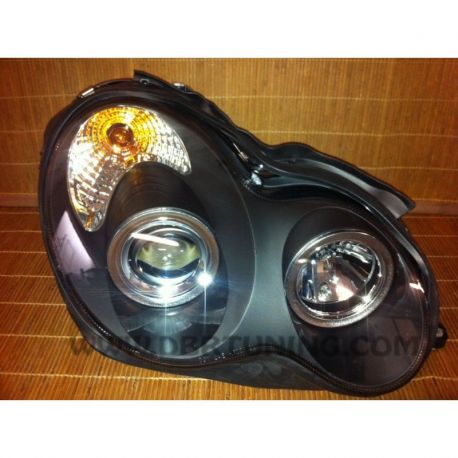 Coppia fari look MERCEDES CLASSE C W203 00-07 neri