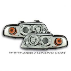 Coppia fari Angel Eyes Led Audi A4 B5 99-01