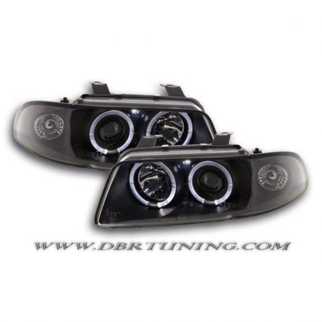 Coppia fari Angel Eyes Audi A4 B5 99-01 Neri