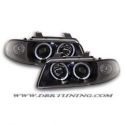 Coppia fari Angel Eyes Audi A4 B5 99-01 Neri