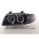 Headlight Angel Eyes Audi A4 B5 99-01 black