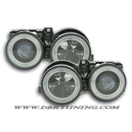 Gruppi ottici Angel Eyes BMW 3 E30 82-94 neri