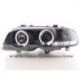 Coppia fari Angel Eyes BMW 3 coupè cabrio E46 98-02 neri