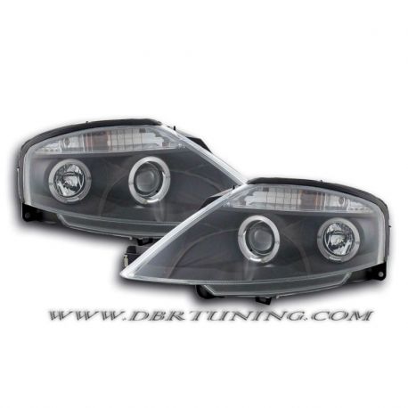 Gruppi ottici Angel Eyes Led Citroen C3 02-09 neri