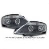 Gruppi ottici Angel Eyes Led Citroen C3 02-09 neri