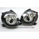 Gruppi ottici Angel eyes Led Fiat 500 07-15 neri