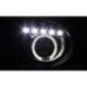 Gruppi ottici Angel eyes Led Fiat 500 07-15 neri