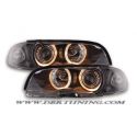 Gruppi ottici Angel Eyes BMW 3 coupè (E46) 98-03 neri