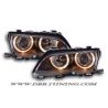Fari Angel Eyes BMW 3 4porte E46 01-05 neri