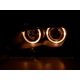 Fari Angel Eyes BMW 3 4porte E46 01-05 neri