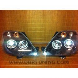 Fari Angel Eyes Ford Fiesta (MK6) 03-07 neri