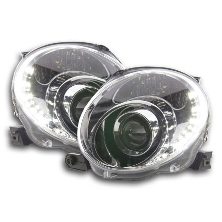 Gruppi ottici Angel eyes + Led Fiat 500 07
