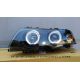 Coppia fari Angel Eyes BMW 3 4porte E46 98-01 neri