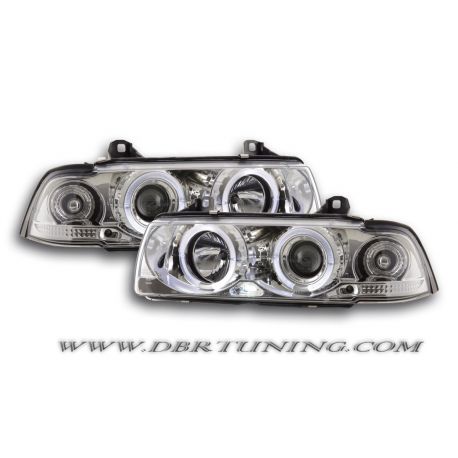 Coppia fari Angel Eyes Led BMW 3 4porte (E36) 92-98