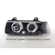 Headlights Led Angel Eyes BMW 3 limo E36 92-98 black