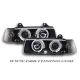Coppia fari Led Angel Eyes BMW 3 coupè (E36) 92-98 neri