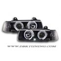 Coppia fari Led Angel Eyes BMW 3 coupè (E36) 92-98 neri