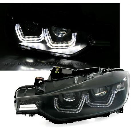 Coppia fari 3D LED Bmw F30 F31 11-15 neri