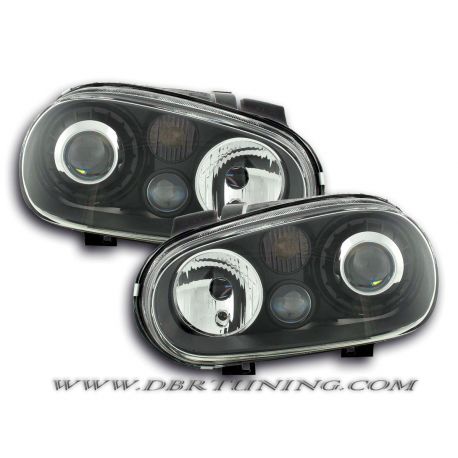 Coppia fari R32-look Golf 4 98-03 neri
