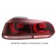 Fanali full LED GOLF 6 GTI look 08-12 rosso ciliegia