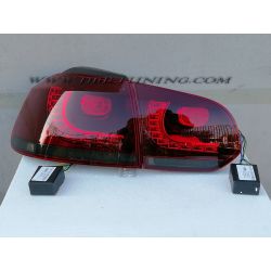 Pilotos full LED GOLF 6 R look 08-12 rojo humo dinamico
