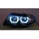Fari XENON Angel Led TFL BMW 3 E90-91 05-08 neri