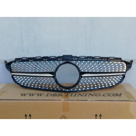 Parrilla Mercedes AMG C43 W205 14-18 negro cromo