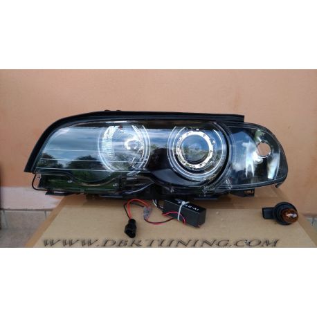 Headlight Angel CCFL BMW 3 2 door E46 99-02 black