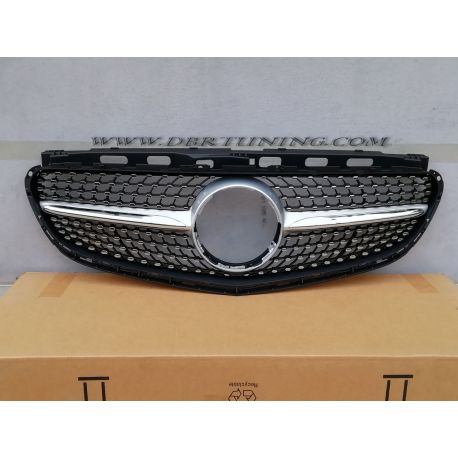 Sport grill Matrix Mercedes E W212 13-16 Silver