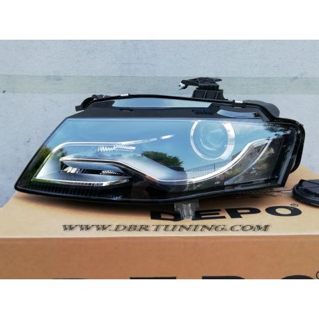 Xenon DRL left headlight Audi A4 B8 07-11 black