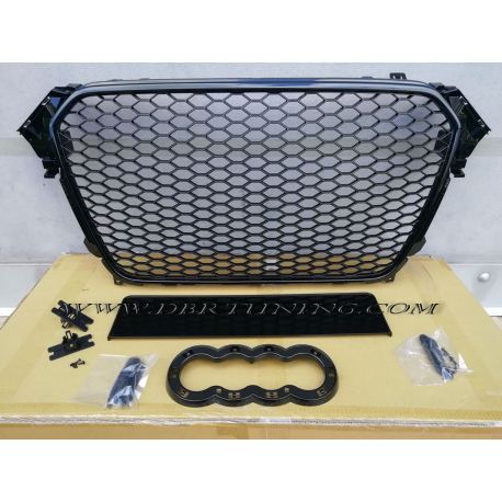 Parrilla deportiva look RS AUDI A4 B8 11-15 negro lúcido