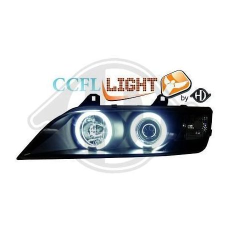 Coppia fari Angel eyes CCFL Bmw Z3 (E37) 96-02 neri