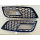 Fog grills look RS AUDI A4 B8 11-15 glossy black