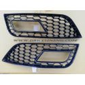 Fog grills look RS AUDI A4 B8 11-15 glossy black