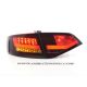 Fanali Tube Led AUDI A4 B8 look 2012 per 07-11 rosso