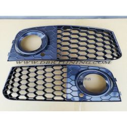 Fog grills look RS AUDI A4 B8 07-11 glossy black