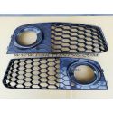 Fog grills look RS AUDI A4 B8 07-11 glossy black