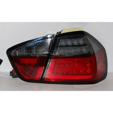 Fanali Led neon BMW 3 E90 05-08 rosso-fumè