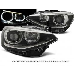 Faros delanteros Angel Eyes LED BMW F20 F21 11-15 negros