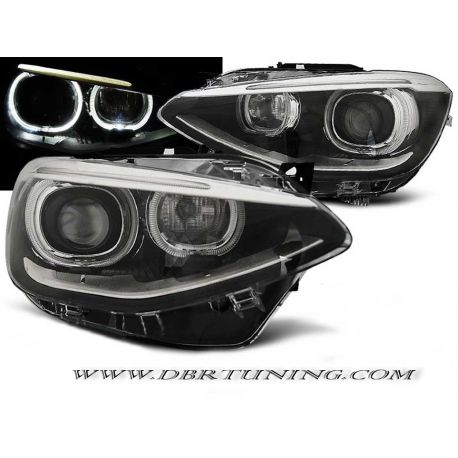 Faros ANGEL EYES LED BMW F20 F21 11-15 negro