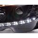 Faros delanteros Daylight Led Mercedes W204 07-11 negro