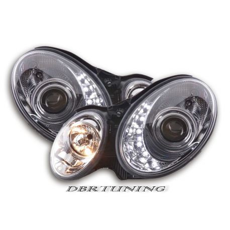 Headlights Daylight Led Mercedes W204 07-11 black