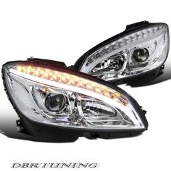 Faros delanteros Tube Led Mercedes C W204 07-11