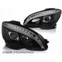 Faros delanteros Tube Led Mercedes C W204 07-11 negro
