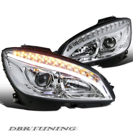 Headlights Tube Led Mercedes C W204 07-11