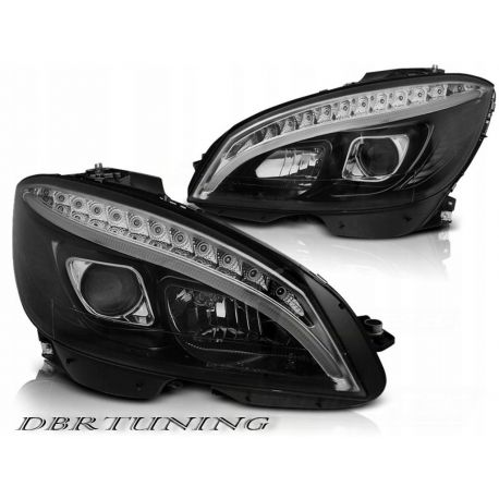 Faros delanteros Tube Led Mercedes C W204 07-11 dinámico
