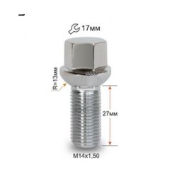 Bullone BIMEC S17D27 M14X1,50 L27 CH17 SFERICO