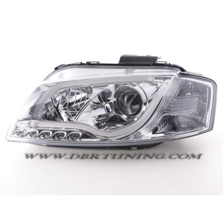 Coppia fari TubeLight DRL Audi A3 8P 03-08 neri